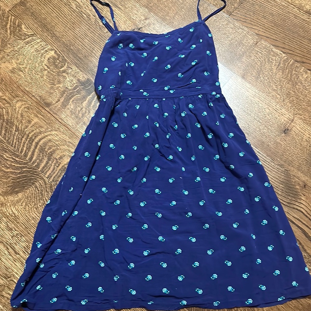Floral navy blue sundress